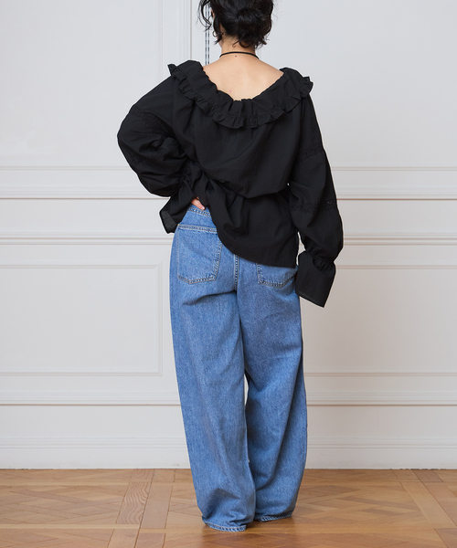 IENA LA BOUCLE(イエナラブークル)の「VIOLETTE ROOM バイオレットルーム EMBROIDERY TOPS VR263113(シャツ/ブラウス・レディース・ブラック・FREE)」の15枚目の写真