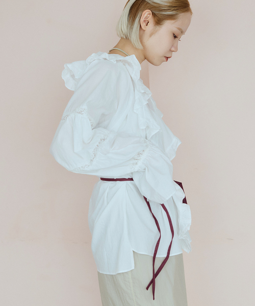 IENA LA BOUCLE(イエナラブークル)の「VIOLETTE ROOM バイオレットルーム EMBROIDERY TOPS VR263113(シャツ/ブラウス・レディース・ブラック・FREE)」の20枚目の写真