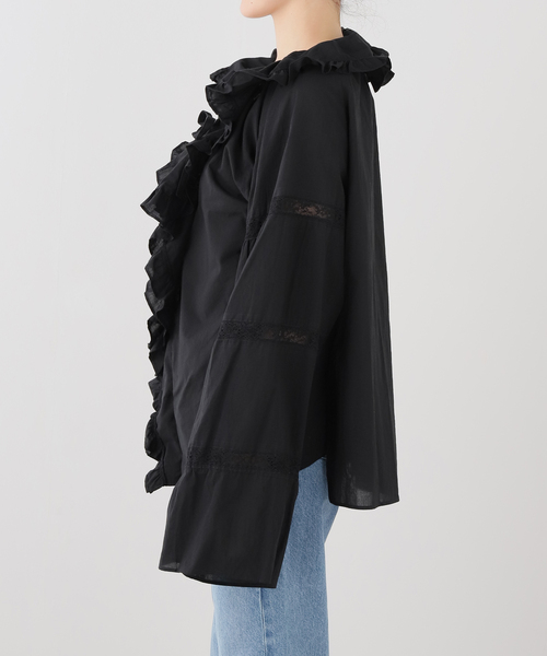 IENA LA BOUCLE(イエナラブークル)の「VIOLETTE ROOM バイオレットルーム EMBROIDERY TOPS VR263113(シャツ/ブラウス・レディース・ブラック・FREE)」の8枚目の写真