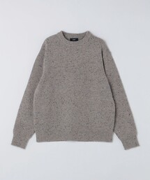〈手洗い可能〉カラー ネップ ニット ロングスリーブ