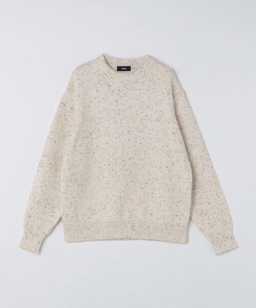 SHIPS(シップス)の「〈手洗い可能〉カラー ネップ ニット ロングスリーブ(ニット/セーター・メンズ・グレー系/ブラック/オフホワイト/レッド・LARGE/MEDIUM/SMALL/X-LARGE)」の2枚目の写真