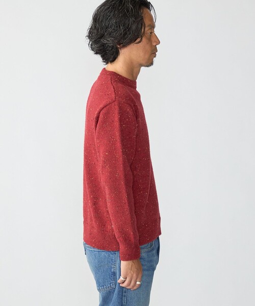 SHIPS(シップス)の「〈手洗い可能〉カラー ネップ ニット ロングスリーブ(ニット/セーター・メンズ・グレー系/ブラック/オフホワイト/レッド・LARGE/MEDIUM/SMALL/X-LARGE)」の7枚目の写真