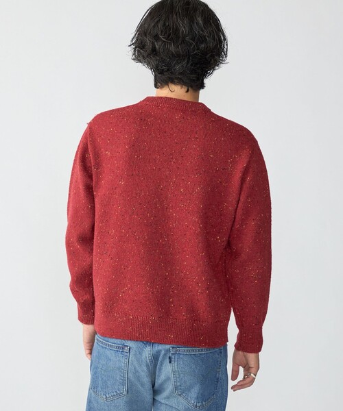 SHIPS(シップス)の「〈手洗い可能〉カラー ネップ ニット ロングスリーブ(ニット/セーター・メンズ・グレー系/ブラック/オフホワイト/レッド・LARGE/MEDIUM/SMALL/X-LARGE)」の8枚目の写真