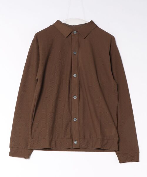 le cercle ADAM ET ROPE'(ルセルクルアダムエロペ)の「メッシュ編みシャツカーデ(カーディガン/ボレロ・メンズ・ブラック/ブラウン・LL/M/L)」の2枚目の写真