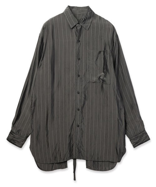 mintdesigns(ミントデザインズ)の「Apron Shirt(シャツ/ブラウス・レディース・オフホワイト/グレー・ONESIZE)」の5枚目の写真