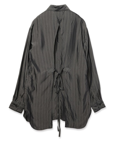 mintdesigns(ミントデザインズ)の「Apron Shirt(シャツ/ブラウス・レディース・オフホワイト/グレー・ONESIZE)」の6枚目の写真