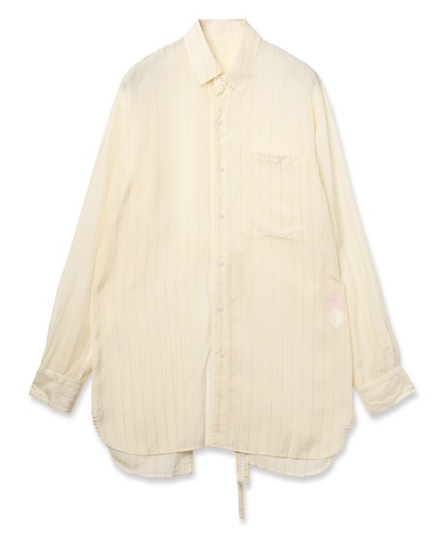 mintdesigns(ミントデザインズ)の「Apron Shirt(シャツ/ブラウス・レディース・オフホワイト/グレー・ONESIZE)」の7枚目の写真