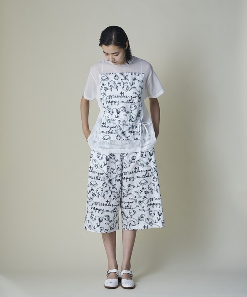 mintdesigns(ミントデザインズ)の「Tulle Ribbon Volume Shorts(その他パンツ・レディース・ホワイト/ブラック・ONESIZE)」の4枚目の写真