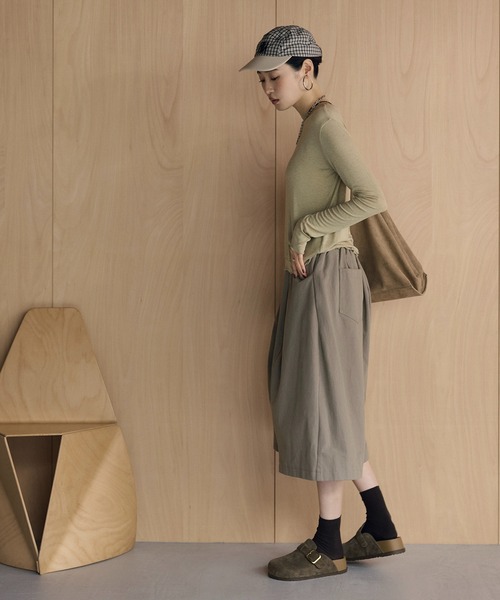 LAULEN(ローレン)の「sheer mellow lock stitch cut sew /シアーメロウカットソー(Tシャツ/カットソー・レディース・パープル/ブラウン/グレー/カーキ/ホワイト/ライトグリーン/ベージュ・FREE)」の20枚目の写真