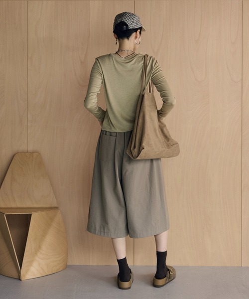 LAULEN(ローレン)の「sheer mellow lock stitch cut sew /シアーメロウカットソー(Tシャツ/カットソー・レディース・パープル/ブラウン/グレー/カーキ/ホワイト/ライトグリーン/ベージュ・FREE)」の21枚目の写真