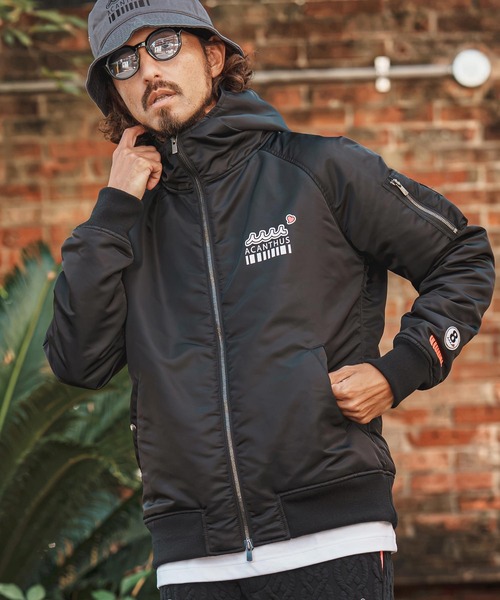 felkod(フィルコッド)の「mj11984- Muta ACANTHUS Hooded MA1 MA-1フードブルゾン(F26F010)(MA-1・メンズ・カーキ/ブラック・S/L/M/XL)」の2枚目の写真