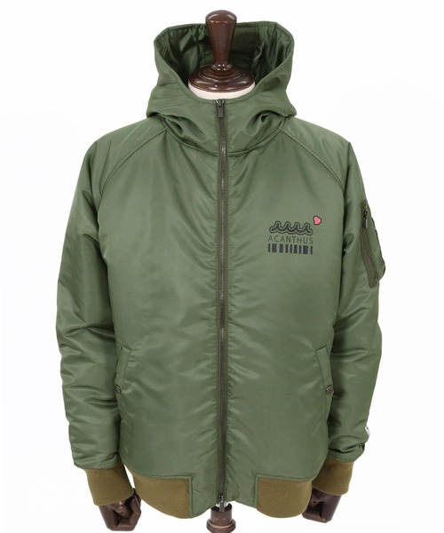 felkod(フィルコッド)の「mj11984- Muta ACANTHUS Hooded MA1 MA-1フードブルゾン(F26F010)(MA-1・メンズ・カーキ/ブラック・S/L/M/XL)」の14枚目の写真