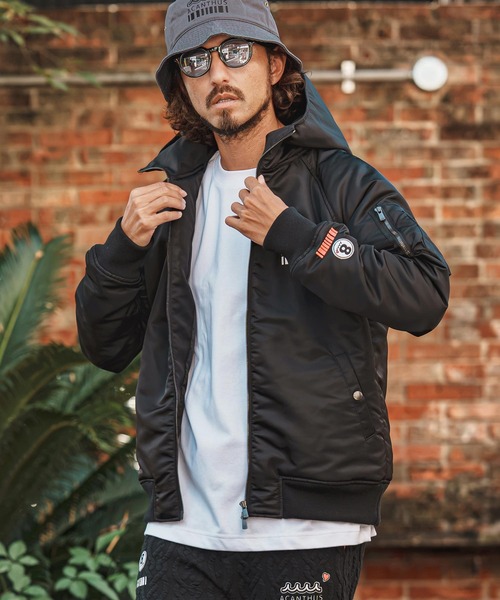 felkod(フィルコッド)の「mj11984- Muta ACANTHUS Hooded MA1 MA-1フードブルゾン(F26F010)(MA-1・メンズ・カーキ/ブラック・S/L/M/XL)」の8枚目の写真