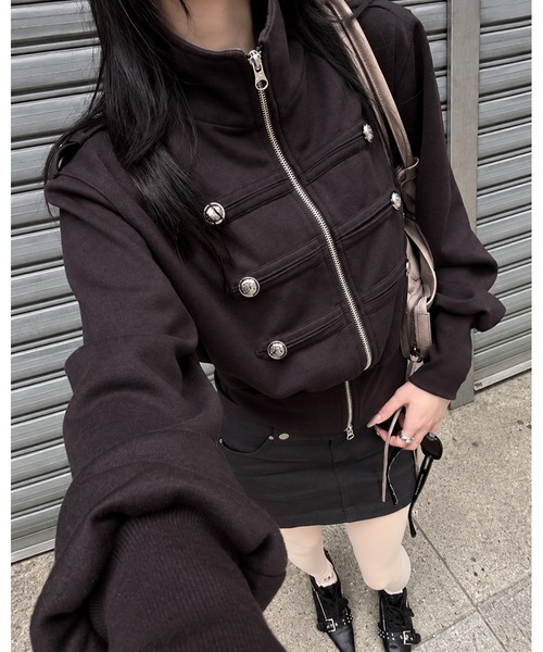 inst.ALL(インストール)の「ミリタリーナポレオンジップブルゾン(ブルゾン・レディース・ブラウン/ブラック・M)」の8枚目の写真