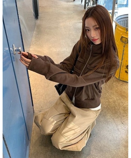 inst.ALL(インストール)の「ミリタリーナポレオンジップブルゾン(ブルゾン・レディース・ブラウン/ブラック・M)」の11枚目の写真