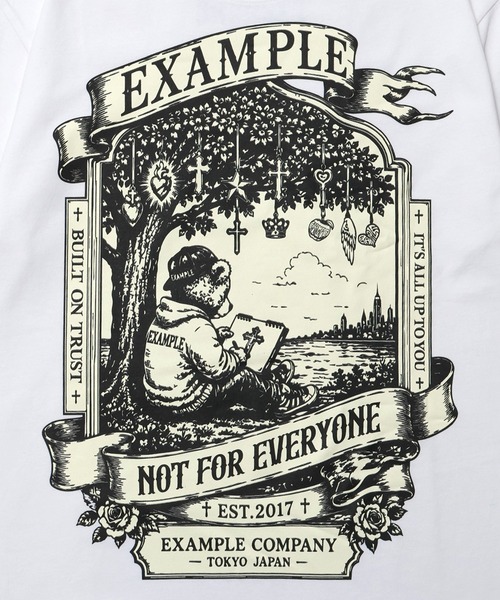 EXAMPLE（エグザンプル）の「EXAMPLE HERITAGE FRAME TEE（Tシャツ/カットソー・メンズ・ホワイト/ブラック・L/XL/XXL）」の6枚目の写真