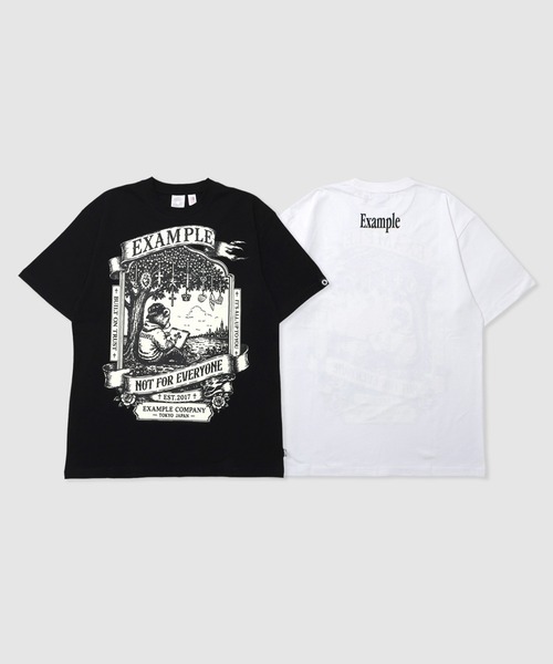 EXAMPLE（エグザンプル）の「EXAMPLE HERITAGE FRAME TEE（Tシャツ/カットソー・メンズ・ホワイト/ブラック・L/XL/XXL）」の3枚目の写真