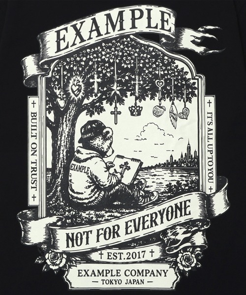 EXAMPLE（エグザンプル）の「EXAMPLE HERITAGE FRAME TEE（Tシャツ/カットソー・メンズ・ホワイト/ブラック・L/XL/XXL）」の12枚目の写真