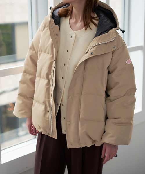 DANTON(ダントン)の「《追加》DANTON/ダントン POLYESTER DOWN DT-A0008(ダウンジャケット/コート・レディース・ベージュ/ネイビー/ブラック/アイボリー・FREE)」の3枚目の写真