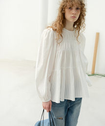 Tiered Flare Blouse - Off White