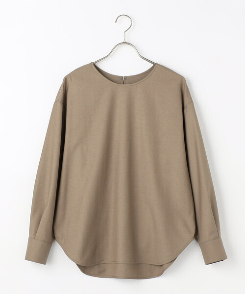 COMME CA ISM(コムサイズム)の「ウールライクツイル シャツブラウス/セットアップ対応(シャツ/ブラウス・レディース・ベージュ/チャコール・L/M)」の14枚目の写真