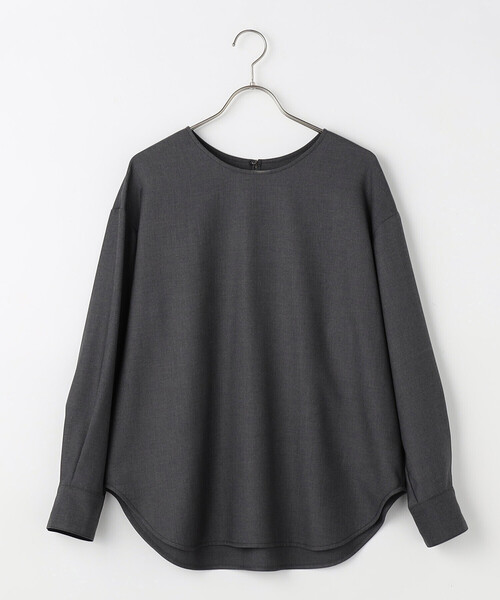 COMME CA ISM(コムサイズム)の「ウールライクツイル シャツブラウス/セットアップ対応(シャツ/ブラウス・レディース・ベージュ/チャコール・L/M)」の15枚目の写真