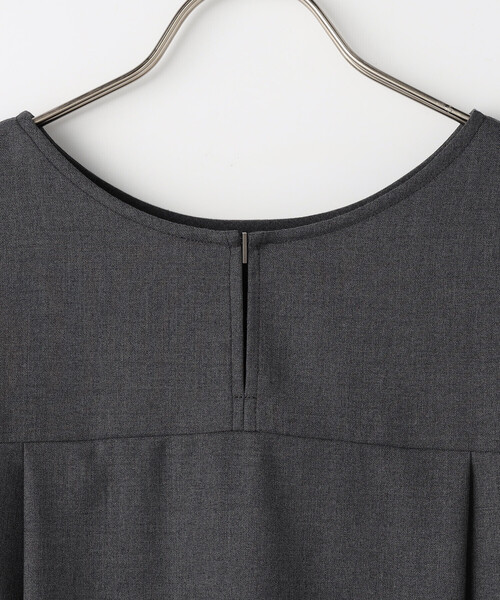 COMME CA ISM(コムサイズム)の「ウールライクツイル シャツブラウス/セットアップ対応(シャツ/ブラウス・レディース・ベージュ/チャコール・L/M)」の18枚目の写真