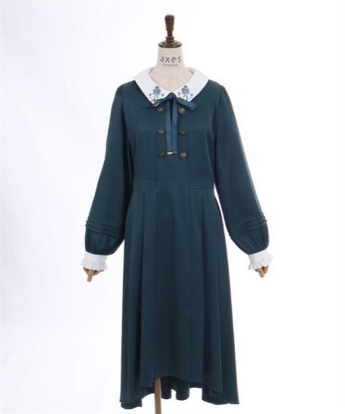 axes femme(アクシーズファム)の「W釦フィッシュテールワンピース(ワンピース・レディース・ダークグリーン/ネイビー/ワイン・MEDIUM)」の17枚目の写真