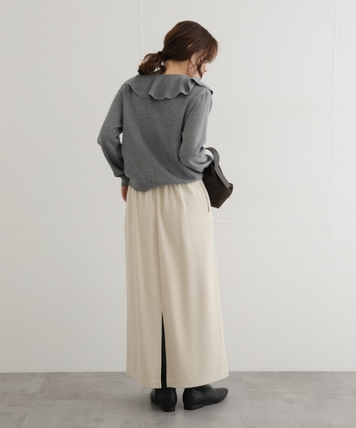 URBAN RESEARCH Sonny Label(アーバンリサーチサニーレーベル)の「ラッフルフリルニットプルオーバー(ニット/セーター・レディース・グレー/ネイビー/レッド・FREE)」の10枚目の写真