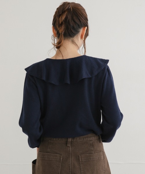 URBAN RESEARCH Sonny Label(アーバンリサーチサニーレーベル)の「ラッフルフリルニットプルオーバー(ニット/セーター・レディース・グレー/ネイビー/レッド・FREE)」の14枚目の写真