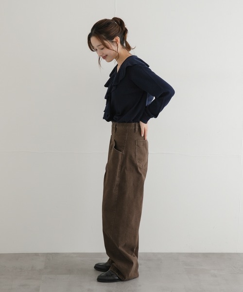 URBAN RESEARCH Sonny Label(アーバンリサーチサニーレーベル)の「ラッフルフリルニットプルオーバー(ニット/セーター・レディース・グレー/ネイビー/レッド・FREE)」の16枚目の写真