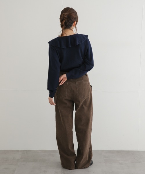 URBAN RESEARCH Sonny Label(アーバンリサーチサニーレーベル)の「ラッフルフリルニットプルオーバー(ニット/セーター・レディース・グレー/ネイビー/レッド・FREE)」の17枚目の写真