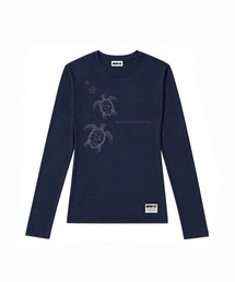 セミクロップド TURTLESPB 長袖Tシャツ [ネイビー]
