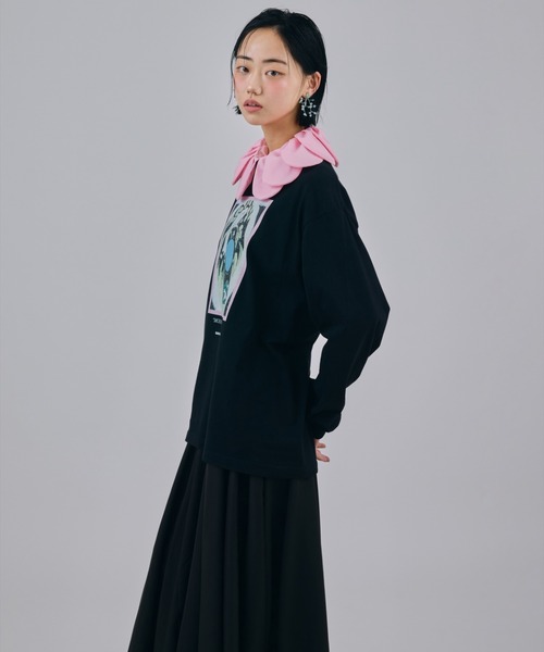 NON TOKYO(ノントーキョー)の「NON TOKYO/ノントーキョー/PRINT L/S T-SHIRT(FROG)プリント長袖Tシャツ(カエル)(Tシャツ/カットソー・レディース・グリーン/ブラック/ネイビー・2/1)」の1枚目の写真