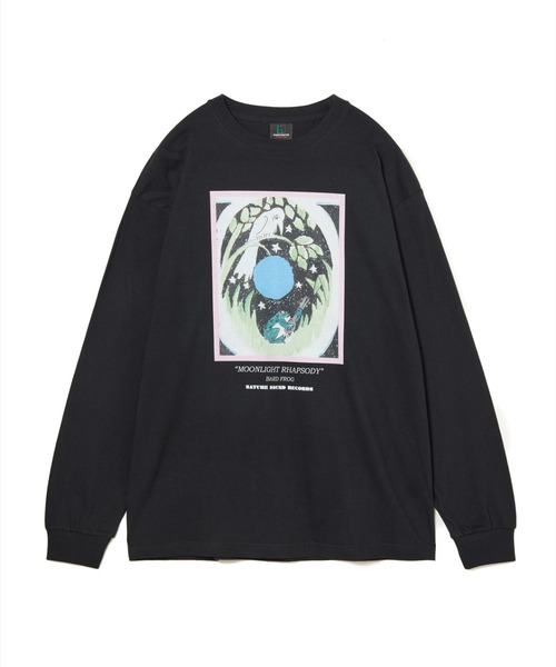 NON TOKYO(ノントーキョー)の「NON TOKYO/ノントーキョー/PRINT L/S T-SHIRT(FROG)プリント長袖Tシャツ(カエル)(Tシャツ/カットソー・レディース・グリーン/ブラック/ネイビー・2/1)」の6枚目の写真