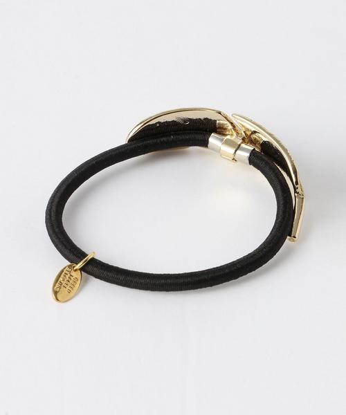 green label relaxing（グリーンレーベルリラクシング）の「CB フェザーラウンドポニーヘアゴム◆（ヘアゴム・レディース・ゴールド/シルバー・FREE）」の3枚目の写真