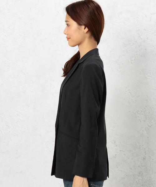 green label relaxing（グリーンレーベルリラクシング）の「RF CU/C/P KRS W/LONG ジャケット◆（テーラードジャケット・レディース・ライトグレー/ネイビー・38/40）」の13枚目の写真