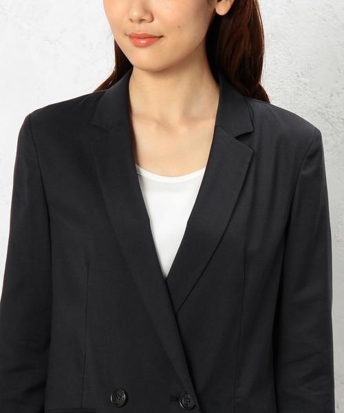 green label relaxing（グリーンレーベルリラクシング）の「RF CU/C/P KRS W/LONG ジャケット◆（テーラードジャケット・レディース・ライトグレー/ネイビー・38/40）」の15枚目の写真