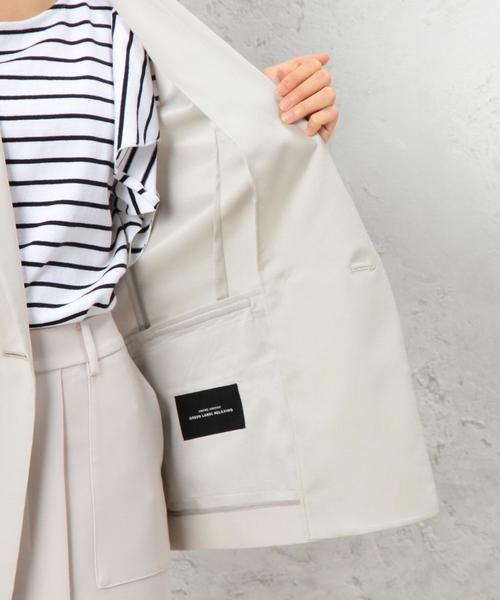 green label relaxing（グリーンレーベルリラクシング）の「RF CU/C/P KRS W/LONG ジャケット◆（テーラードジャケット・レディース・ライトグレー/ネイビー・38/40）」の3枚目の写真