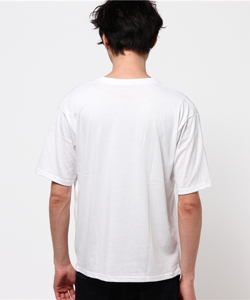 VENCEEXCHANGE（ヴァンスエクスチェンジ）の「ビッグ星条旗プリントTシャツ          （Tシャツ/カットソー・メンズ・ブラック/オフホワイト・MEDIUM/LARGE）」の4枚目の写真