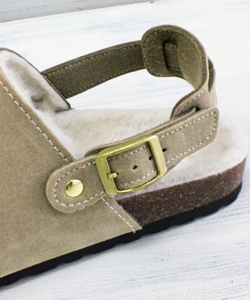 mysty woman（ミスティウーマン）の「中敷シープファーサンダル（サンダル・レディース・ブラック/ベージュ・MEDIUM/LARGE）」の10枚目の写真