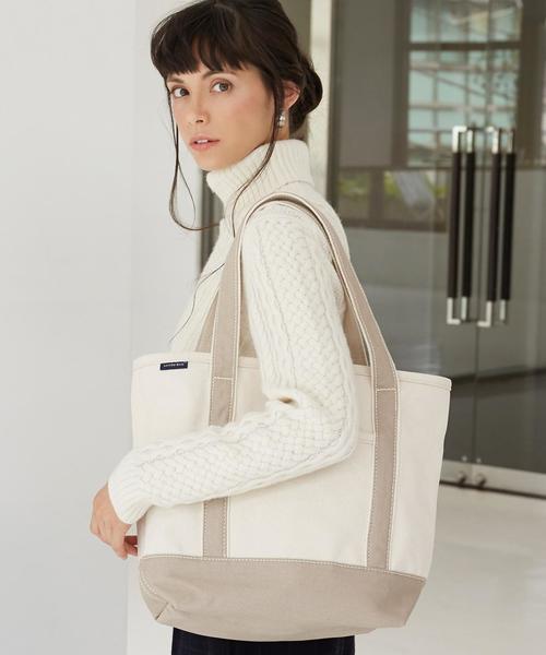 ランズエンド　トートバッグ　USA製　M　グリーン　美品 08c27bc75aa1eb38b17bd20b4d4eca