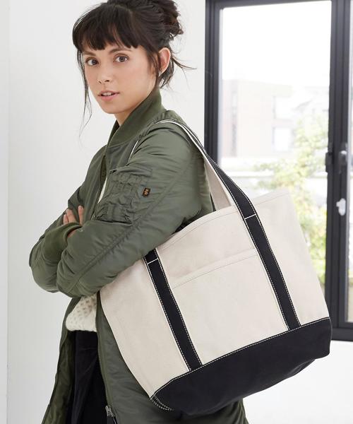 ランズエンド　トートバッグ　USA製　M　グリーン　美品 POST JUNK / 90's LANDS' END Garden Tote Bag Made In U.S.A.