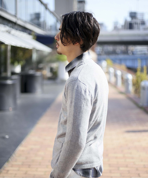 Denime（ドゥニーム）の「【HOUSE OF BLUES】カシミアミックスカーディガン（カーディガン/ボレロ・メンズ・レッド/ネイビー/グレー/ブラック/カーキ・MEDIUM/LARGE/X-LARGE）」の9枚目の写真