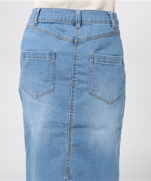 LBC（エルビーシー）の「裾フリンジデニムスカート                 （デニムスカート・レディース・ブルー/ネイビー・MEDIUM/LARGE）」の7枚目の写真