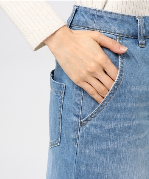 LBC（エルビーシー）の「裾フリンジデニムスカート                 （デニムスカート・レディース・ブルー/ネイビー・MEDIUM/LARGE）」の8枚目の写真