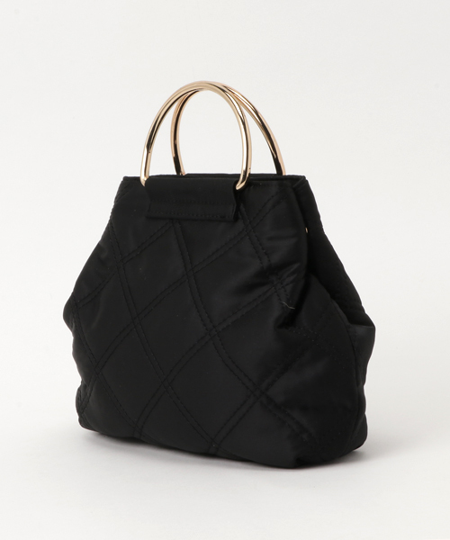 WEGO（ウィゴー）の「WEGO/キルティングリングショルダーバッグ（ショルダーバッグ・レディース・ベージュ/ピンク/ブラック・FREE）」の4枚目の写真