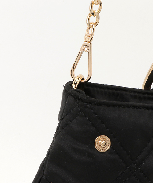 WEGO（ウィゴー）の「WEGO/キルティングリングショルダーバッグ（ショルダーバッグ・レディース・ベージュ/ピンク/ブラック・FREE）」の6枚目の写真