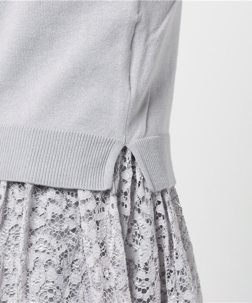 JILL by JILL STUART（ジルバイジルスチュアート）の「LACE KNIT UP（ワンピース・レディース・グレー/ピンク・FREE）」の15枚目の写真