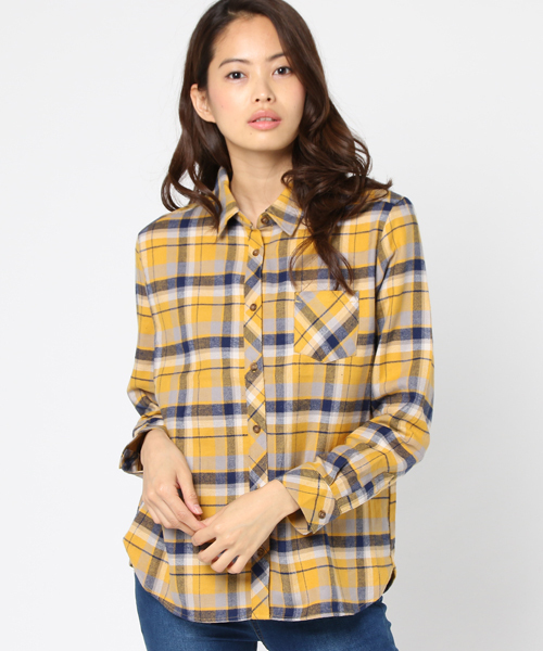 Honeys（ハニーズ）の「【コットンビエラ】チェックシャツ（シャツ/ブラウス・レディース・レッド系その他/ベージュ系その他/ブルー系その他/ブルー系その他2/ホワイト系その他/ブルー系その他3/イエロー系その他/ブルー系その他4・L/LL/M）」の7枚目の写真